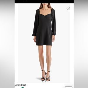Steve Madden Nicole Bustier Bodice Long Sleeve Minidress